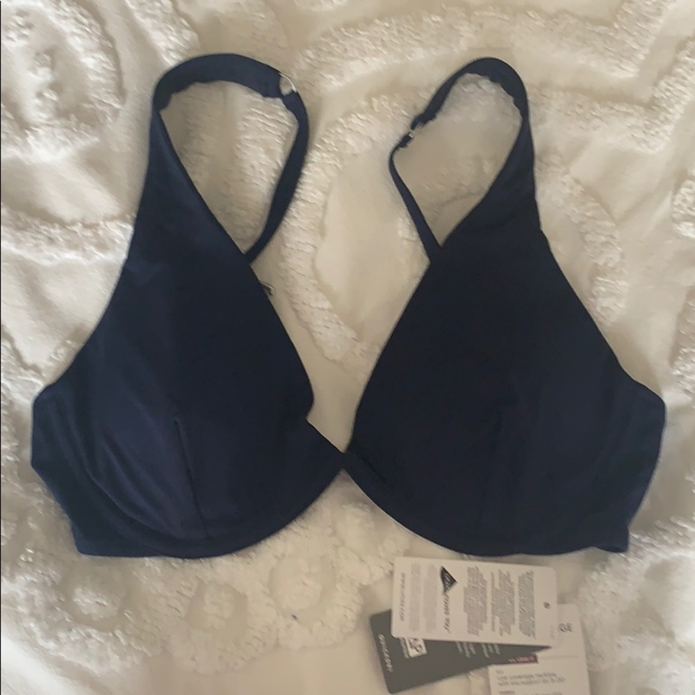 Athleta navy blue bikini top